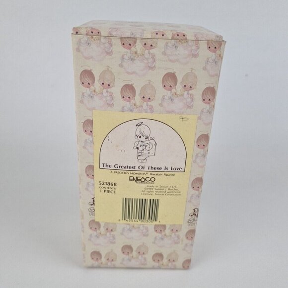 Precious Moments 521868 The Greatest Of These Is Love Porcelain Figurine Vntg - Picture 6 of 7